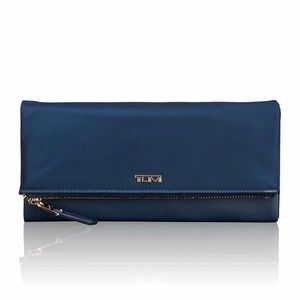 Tumi Flap Continental Leather Trimmed Wallet